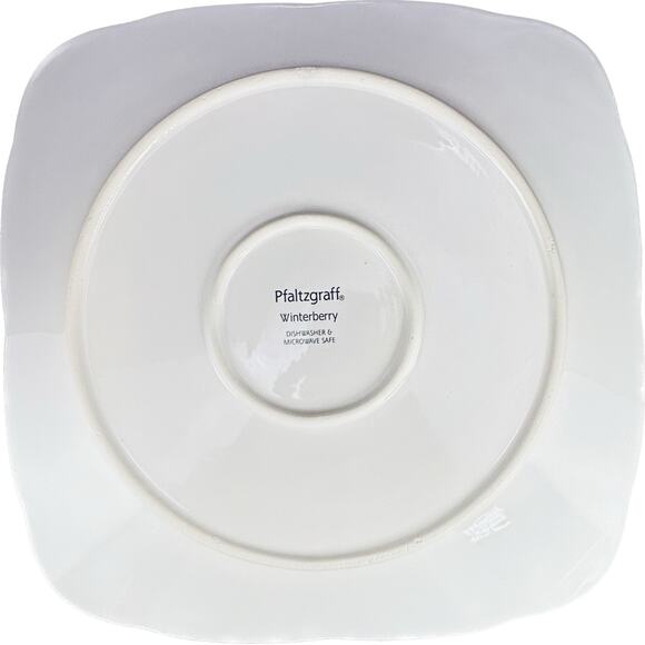 Pfaltzgraff‎ WINTERBERRY Square Serving Platter 12 In Holly & Berries - Picture 2 of 6